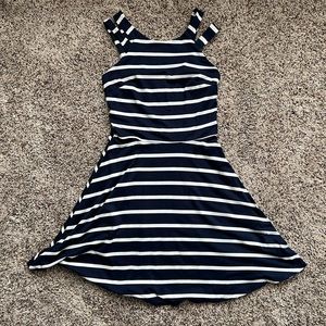 Navy blue and white Dress